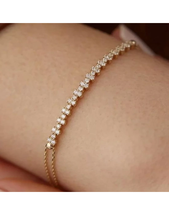 14 Ayar Altın Zincirli Su Yolu Bileklik