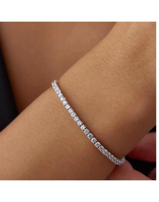 14 Ayar Beyaz Altın Su Yolu Bileklik