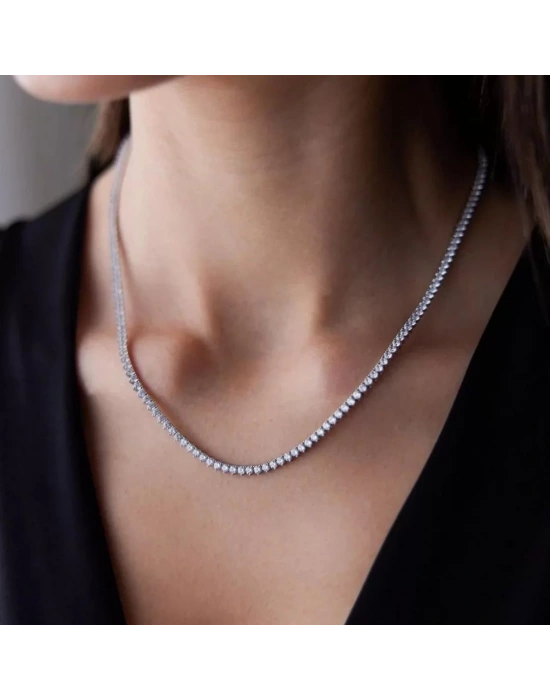 14 Ayar Beyaz Altın Su Yolu Set Takımı