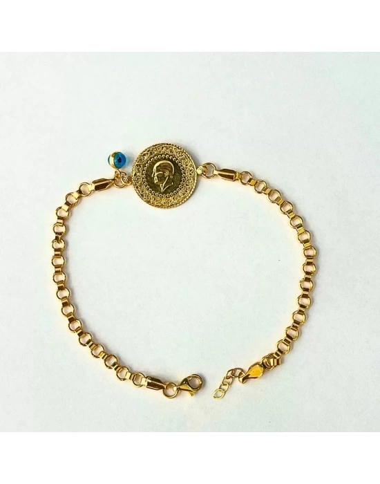 14 Ayar Ezme Çeyrekli Bileklik