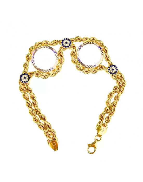 14 Ayar İki Çeyrekli Bileklik