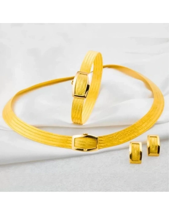 22 Ayar Altın Sade 9 Sıra Trabzon Hasır Set Takımı