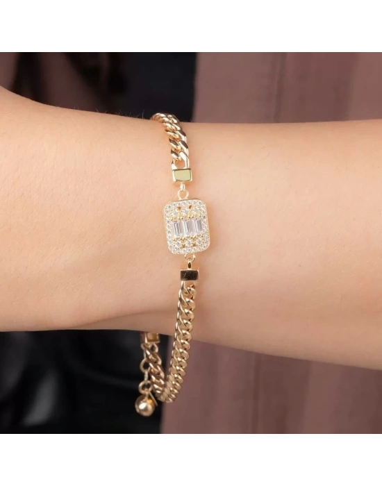 8 Ayar Altın Bagetli Gurmet Bileklik