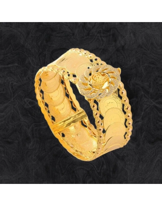 8 Ayar Altın Çeyrekli Tuğralı Kelepçe