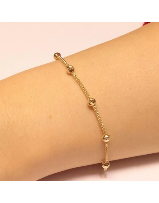 8 Ayar Altın Popcorn Bileklik