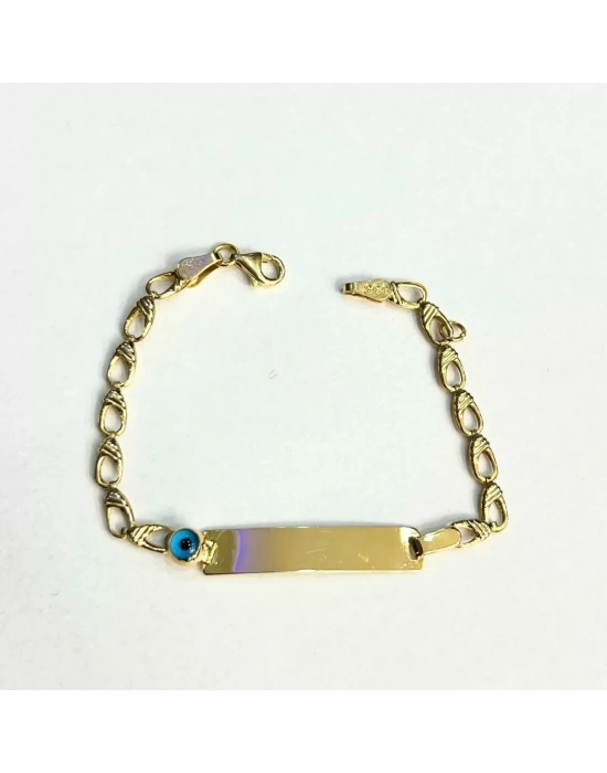 Altın Nazar Boncuğu Çocuk Bileklik