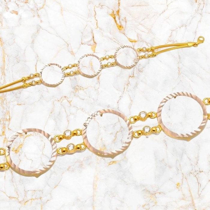 14 Ayar Altın 3 Çeyrekli Bileklik