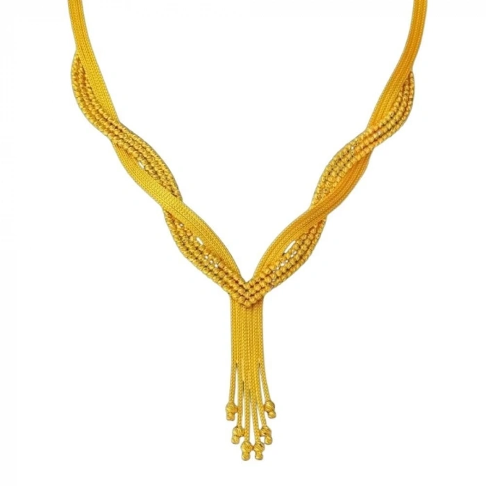 14 Ayar Altın 3 Sıra Örgü Set Takımı