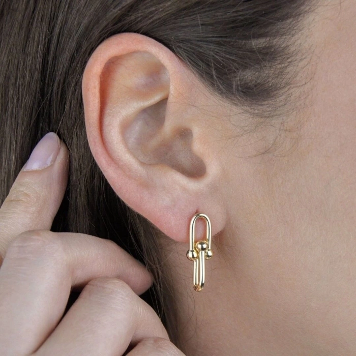 14 Ayar Altın Ataç Vidalı Küpe