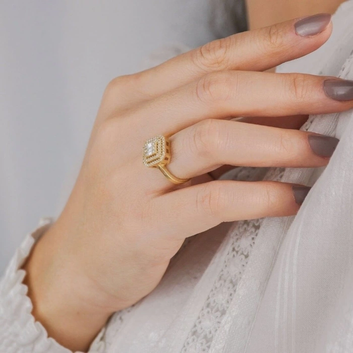 14 Ayar Altın Baget Yüzük