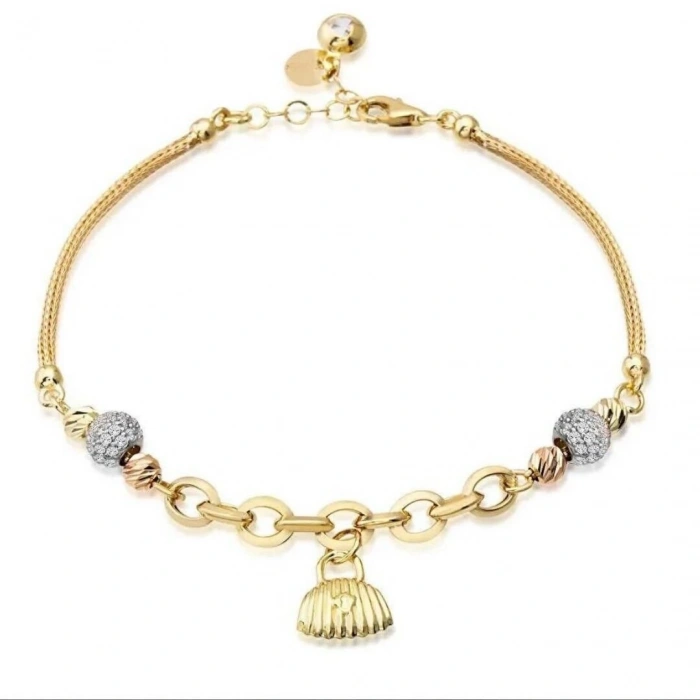 14 Ayar Altın Çanta Bileklik