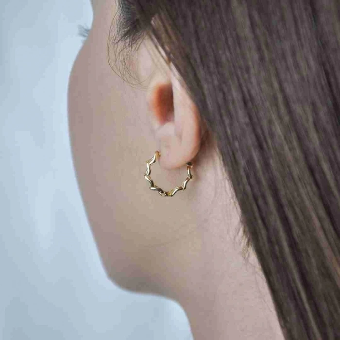 14 Ayar Altın Gurmet Halka Küpe