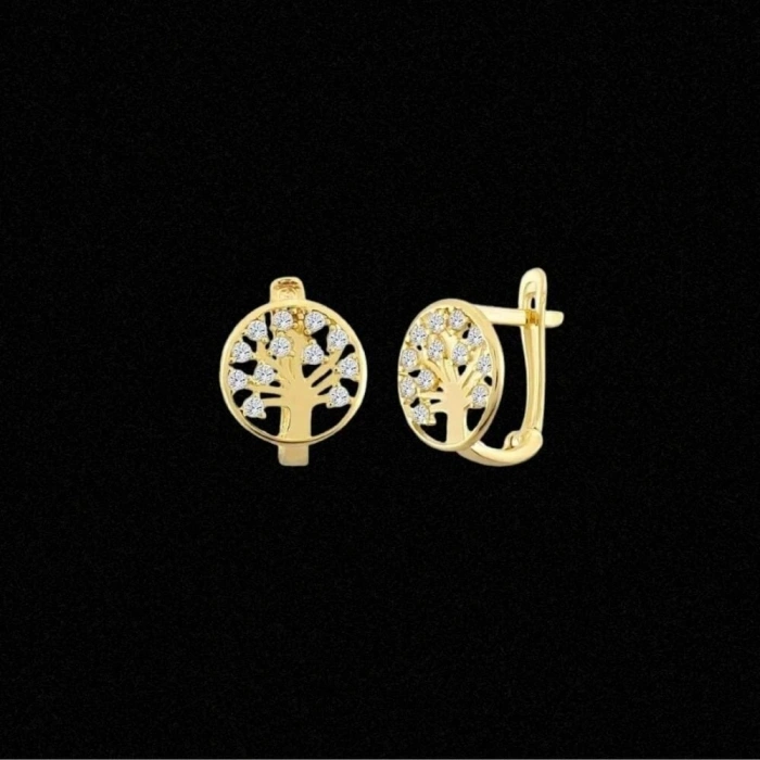 14 Ayar Altın Motifli Çocuk Küpesi