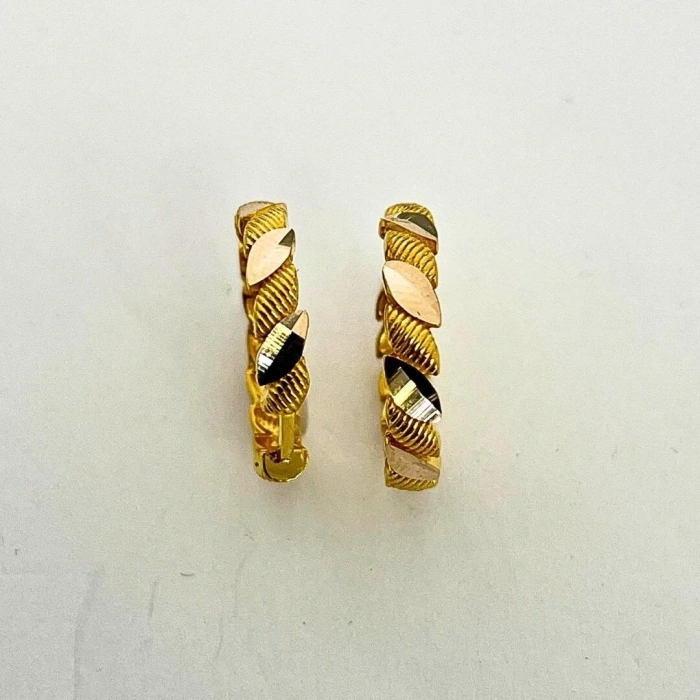 14 Ayar Altın Sarı Burma Küpe