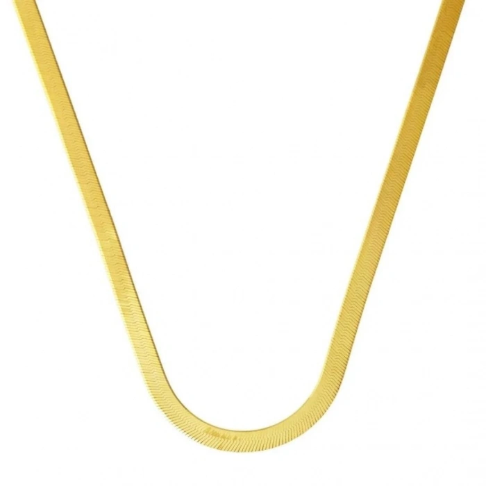 Ezme Zincir Altın Kolye 4 mm