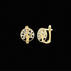 14 Ayar Altın Motifli Çocuk Küpesi