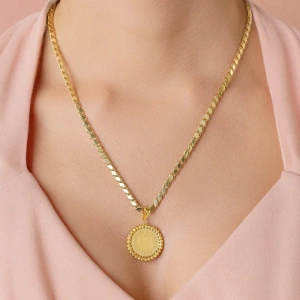 Altın Çeyrekli Kolye