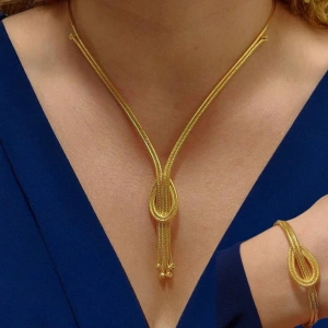 Altın Kalze Hasır Örgü Set Takımı