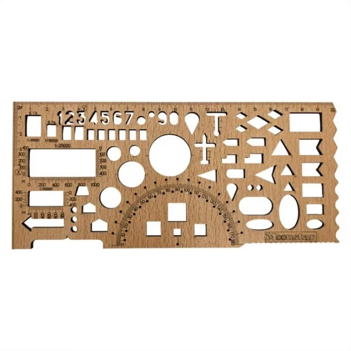 Çok Amaçlı Geometrik Çizim Cetveli 20Cm