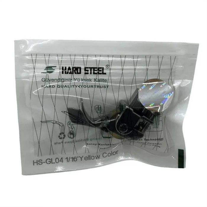 Düz Makine Sp-18 Model Tırnaklı Çima Sarı Teker Ayak / HS-GL04 1/16