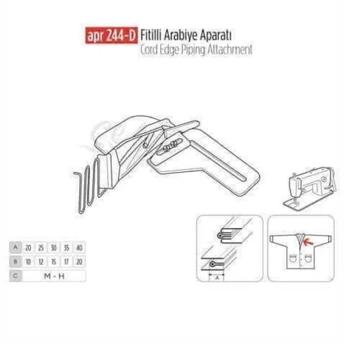 Fitilli Arabiye Apara 35X17mm / APR 244-D