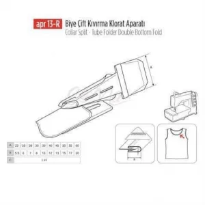 Biye Çift Kıvırma Klorat(Etek) Apara 28X7mm / APR 13-R