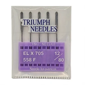 Ev Tipi Overlok Dikiş Makinesi İğnesi / Elx705  12/80 5Adet