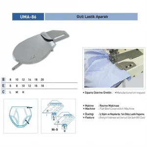 Gizli Lastik Temiz Katlama Aparatı 6X8 / UMA-86