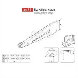 Lastik Biye Katlama Apara 15X7mm / APR 2-R