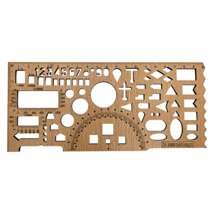 Çok Amaçlı Geometrik Çizim Cetveli 20Cm