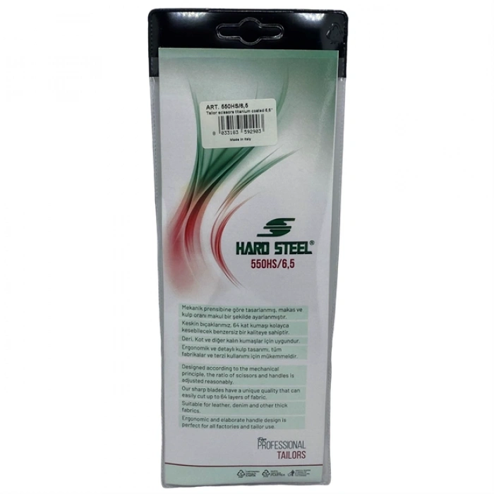 Titanyum Kaplama Plastik Saplı 6.5İnç Makas / 550HS/6.5