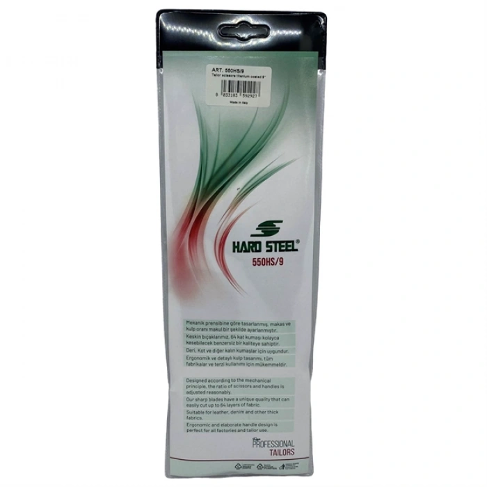 Titanyum Kaplama Plastik Saplı 9İnç Makas / 550HS/9