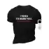 I TRIED TO WARN YOU. Baskılı Oversize Bisiklet Yaka T-shirt - Siyah