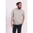 Erkek Bisiklet Yaka Pamuklu Regular Fit Tişört Gri