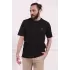 Erkek Bisiklet Yaka Pamuklu Regular Fit Tişört Siyah
