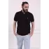 Erkek Regular Fit Pamuklu Polo Yaka Tişört Siyah