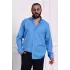 Erkek Regular Fit Yazlık Keten Gömlek Mavi