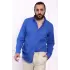 Erkek Regular Fit Yazlık Keten Gömlek Saks Mavisi