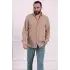 Erkek Regular Fit Yazlık Keten Gömlek Vizon
