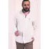 Erkek Regular Fit Yazlık Keten Gömlek Beyaz