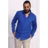 Erkek Regular Fit Yazlık Keten Gömlek Saks Mavisi
