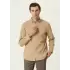 Erkek Regular Fit Yazlık Keten Gömlek Vizon