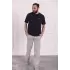 Erkek Yazlık Pamuklu Nefes Alan Kumaş Bağcıklı Pantolon Gri