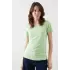 Kadın V Yaka Basic Pamuklu T-Shirt Açık Yeşil