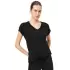 Kadın V Yaka Basic Pamuklu T-Shirt Siyah