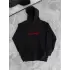 Kışlık Uzun Kol Kapşonlu SweatShirt - Siyah