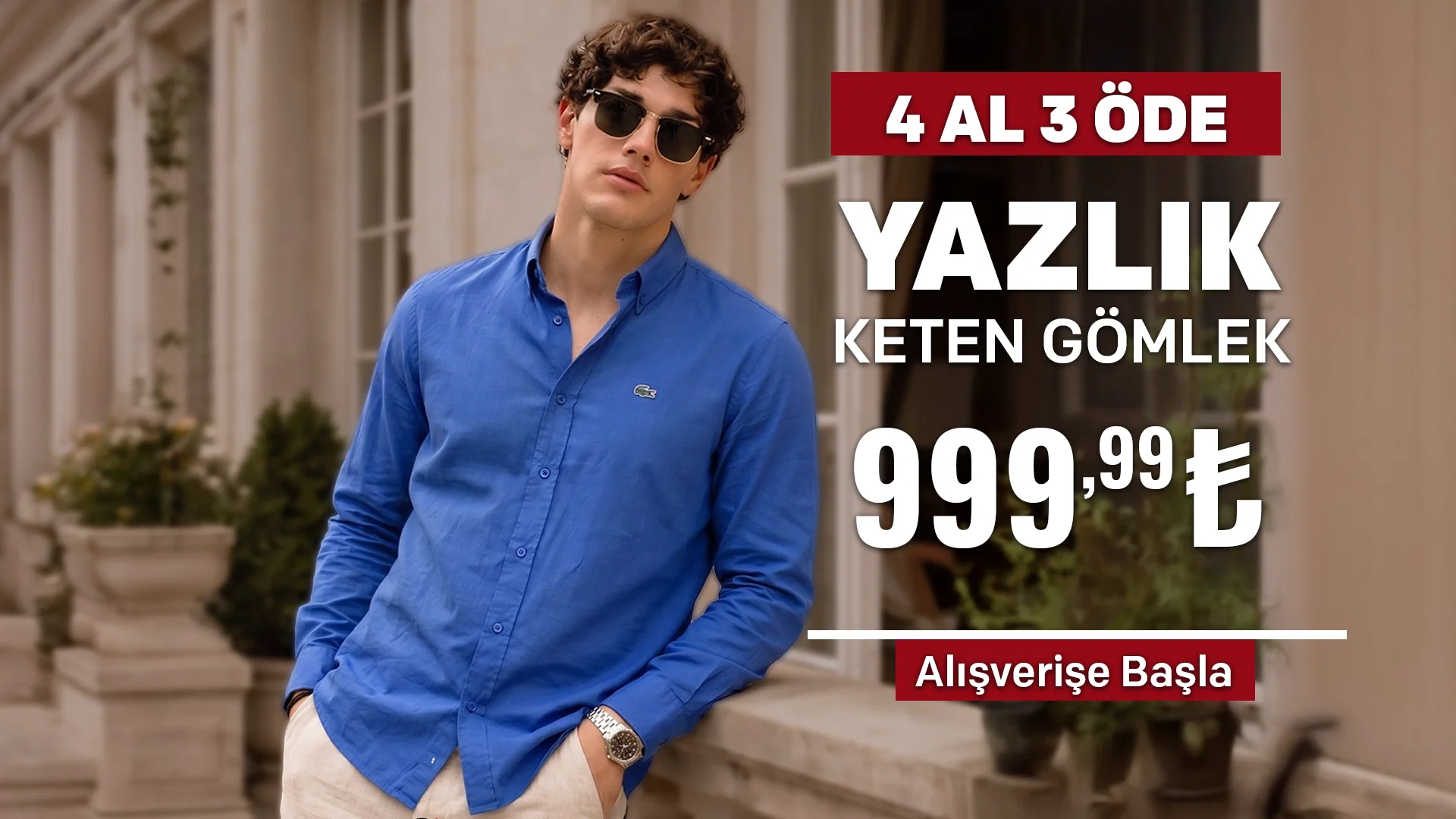 Yazlık Keten Gömlek — 4 Al 3 Öde