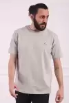 Bisiklet Yaka Erkek Pamuklu Regular Fit Tişört Gri