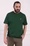 Bisiklet Yaka Erkek Pamuklu Regular Fit Tişört Yeşil