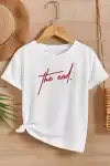 Çocuk Unisex Baskılı T-Shirt - Beyaz